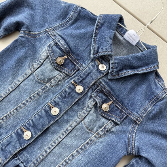 Girls' Peplum Denim Jacket – Disney's "Frozen" Embroidered (4T) - Picture 3 of 6